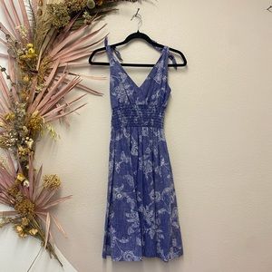 Vintage Chambray Floral and Paisley Dress